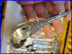 Vintage Rostfrei Solingen 800 Silver Plate Scroll Canteen Of Cutlery