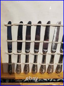 Vintage Rostfrei Solingen 800 Silver Plate Scroll Canteen Of Cutlery