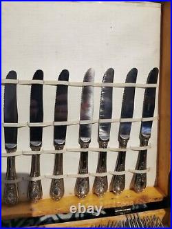 Vintage Rostfrei Solingen 800 Silver Plate Scroll Canteen Of Cutlery