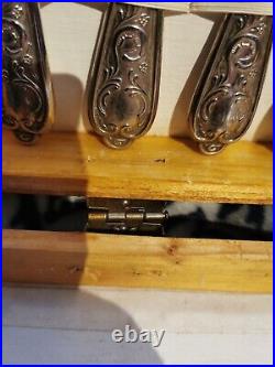 Vintage Rostfrei Solingen 800 Silver Plate Scroll Canteen Of Cutlery