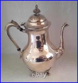 Vintage Sheets R. S. Co. Silver Plate Set 4 Piece-Coffee, Tea, Creamer & Sugar