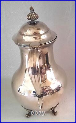 Vintage Sheets R. S. Co. Silver Plate Set 4 Piece-Coffee, Tea, Creamer & Sugar