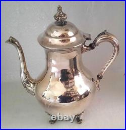 Vintage Sheets R. S. Co. Silver Plate Set 4 Piece-Coffee, Tea, Creamer & Sugar