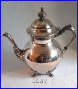 Vintage Sheets R. S. Co. Silver Plate Set 4 Piece-Coffee, Tea, Creamer & Sugar