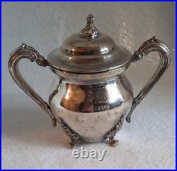 Vintage Sheets R. S. Co. Silver Plate Set 4 Piece-Coffee, Tea, Creamer & Sugar