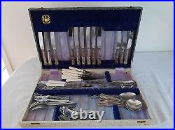 Vintage Sheffield Cutlery Set EPNS Silver Plate & Stainless Steel Mix 61 Pieces