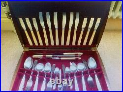 Vintage Sheffield Firth Cutlery Canteen, 6 Place Settings / 57 Pieces