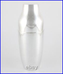 Vintage Silver Plate 2 Piece Modernist Boston Style Cocktail Shaker. JG Galand