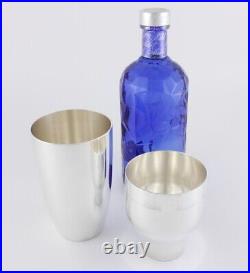 Vintage Silver Plate 2 Piece Modernist Boston Style Cocktail Shaker. JG Galand