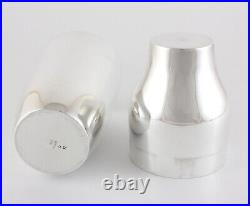 Vintage Silver Plate 2 Piece Modernist Boston Style Cocktail Shaker. JG Galand