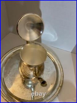 Vintage Silver Plate 4 piece Coffee Tea Pot Creamer Sugar & Tray Set