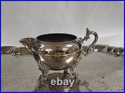 Vintage Silver Plate 5 Piece Tea or Coffee Set on Butler Tray VERY GOOD