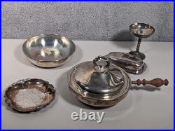 Vintage Silver Plate Lot of 5 Pieces Bowls and Dishes Vintage Silver Plate Lot of 5 Pieces Bowls and Dishes