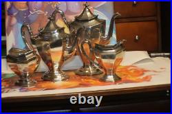 Vintage Silver Plate Tea /Coffee 4 Piece Sets EPNS Hallmarked Reed Barton