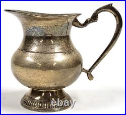 Vintage Silver Plate Tea & Coffee Set 5 Piece Service Wood Handles Unpolished