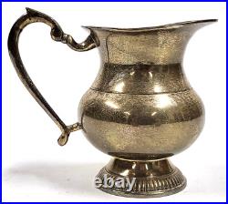 Vintage Silver Plate Tea & Coffee Set 5 Piece Service Wood Handles Unpolished