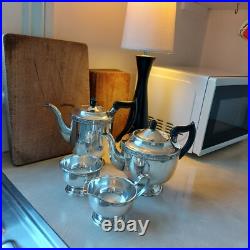 Vintage Silver Plate Tea Service by Viners of Sheffield 4 Pieces