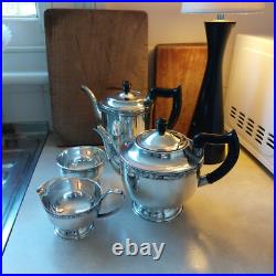 Vintage Silver Plate Tea Service by Viners of Sheffield 4 Pieces