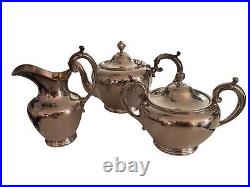 Vintage Silver Plate Tea Set Coffee Service 3 Piece Reed Barton Regent 1864