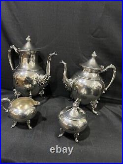 Vintage Silver Plate Tea Set Coffee Service 4 Piece