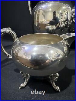 Vintage Silver Plate Tea Set Coffee Service 4 Piece