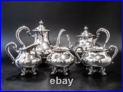 Vintage Silver Plate Tea Set Coffee Service 5 Piece Reed Barton Regent