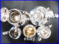 Vintage Silver Plate Tea Set Coffee Service 5 Piece Reed Barton Regent