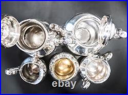 Vintage Silver Plate Tea Set Coffee Service 5 Piece Reed Barton Regent