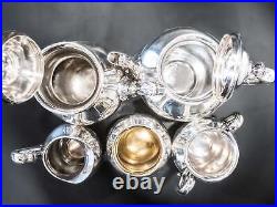 Vintage Silver Plate Tea Set Coffee Service 5 Piece Reed Barton Regent 5600