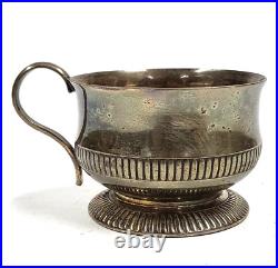 Vintage Silver Plate Tea and Coffee 5 Piece Serving Set Wooden Handles AX280