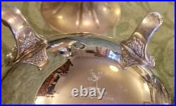 Vintage Silver Plated 4 Pieces Coffee Pot, Teapot, Creamer and Sugar Bowl Set