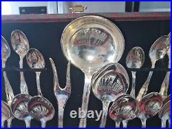 Vintage Silver Plated And Stainless Steel Kings Pattern Cutlery St 51 Pieces Vgc
