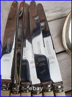 Vintage Silver Plated Bouquet Pattern 34 x piece Cutlery Set Priestley & Moore
