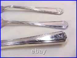 Vintage Silver Plated Cutlery Set 54 Pieces Art Deco 6 Places Monogram L Canteen