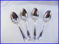 Vintage Silver Plated Cutlery Set 54 Pieces Art Deco 6 Places Monogram L Canteen