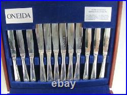 Vintage Silver Plated Cutlery Set 58 Pieces Grecian 6 Places Monogram F Canteen