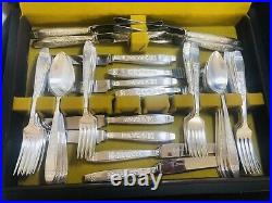 Vintage Silver Plated Cutlery Set Of 60 Pieces 12 Setting
