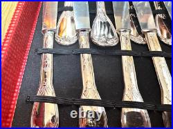 Vintage Silver Plated Cutlery Set of 51 Pieces Super Inox Boxed