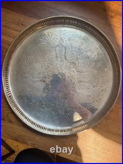 Vintage Silver Plated Tea Set EPNS 5 Piece Tray Teapot Sugar Creamer