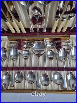 Vintage Silver-Plated Viners, Silver Rose Canteen of Cutlery-36 Piece