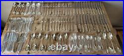 Vintage Silver Plated Walker & Hall Dubarry Cutlery 112 Piece Set Service For 12