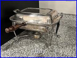 Vintage Silverplate Chafing Dish 5 Piece Set Poole Silver 1032 ESTATE QUALITY