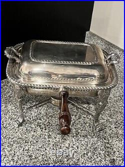 Vintage Silverplate Chafing Dish 5 Piece Set Poole Silver 1032 ESTATE QUALITY