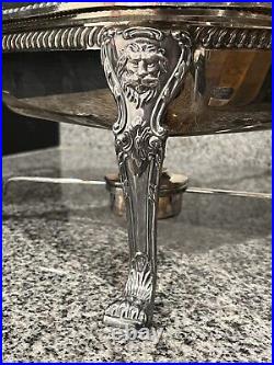 Vintage Silverplate Chafing Dish 5 Piece Set Poole Silver 1032 ESTATE QUALITY