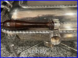 Vintage Silverplate Chafing Dish 5 Piece Set Poole Silver 1032 ESTATE QUALITY