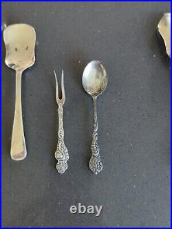 Vintage Sterling Silver Serving Pieces 12 Pieces Some Plated See Photos