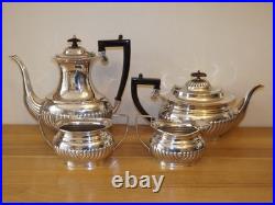 Vintage Stunning 4 Piece Silver Plated Gadrooned Tea/Coffee Set