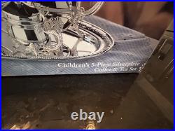 Vintage Towle Silversmiths Childrens 5 piece Silver plate Coffee And Tea Set