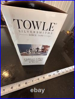 Vintage Towle Silversmiths Childrens 5 piece Silver plate Coffee And Tea Set