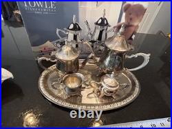 Vintage Towle Silversmiths Childrens 5 piece Silver plate Coffee And Tea Set
